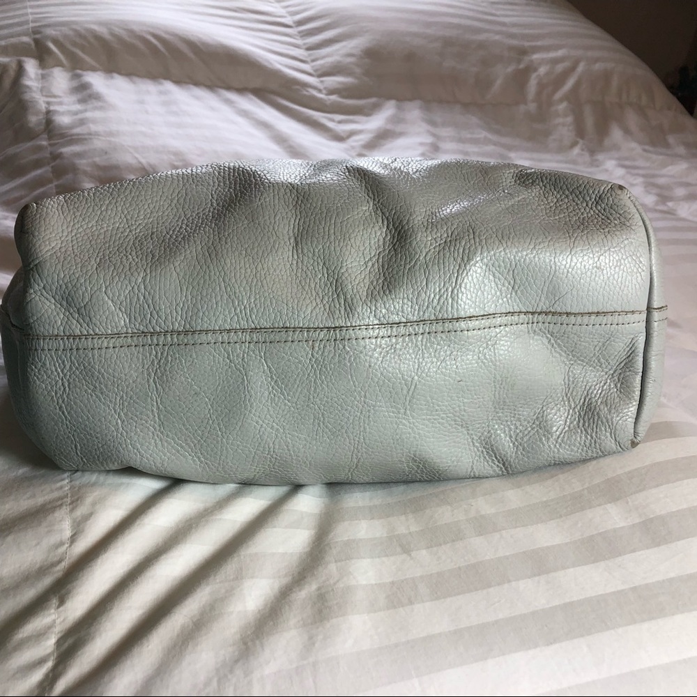 LARGE Cuyana Sky Blue Leather Tote Bag Purse - Picture 3 of 6